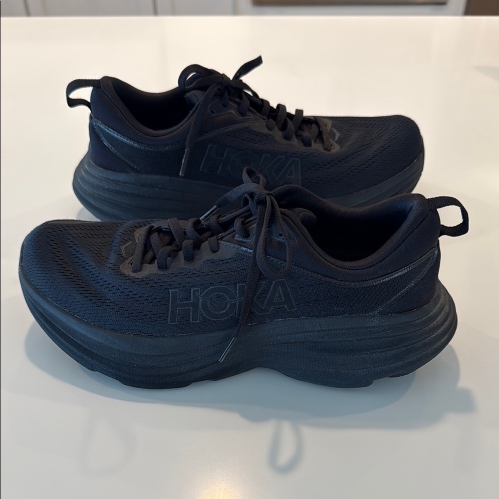 HOKA Bondi 8 is “like new” condition.  Sneakers worn once.